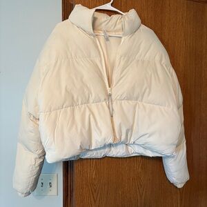 Fabletics Off-White Puffer Jacket